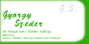 gyorgy szeder business card